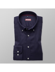 Willsoor Camisa slim fit para hombre (todas las alturas) 7796 en color azul oscuro con ajuste de fácil cuidado