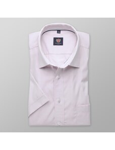 Willsoor Camisa London Slim Fit (Altura 176-182) Color Violeta Con Manga Corta Para Hombre 7840