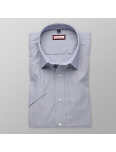 Willsoor Camisa Slim Fit (Altura 176-182) Color Gris Con Manga Corta Para Hombre 8101
