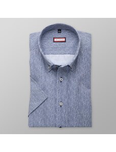 Willsoor Hombres Ajustado camisa (altura 176-182) 8061 en azul colorear con ajuste fácil cuidado