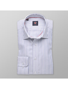 Willsoor Camisa London Slim Fit (Altura 176-182) Color Blanco Con Patrón De Rayas Para Hombre 8261