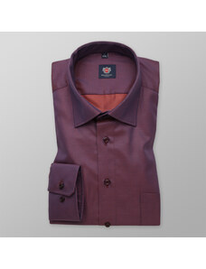 Willsoor Camisa slim fit para hombres en color clarete 11666