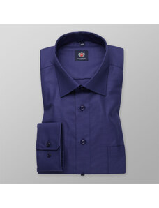 Willsoor Camisa slim fit para hombres en color azul oscuro 11680