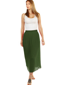 Glara Pleated midi skirt with smaller folds