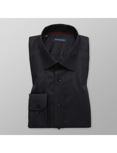 Willsoor Camisa Slim Fit Color Negro Con Estampado Suave Para Hombre 12170