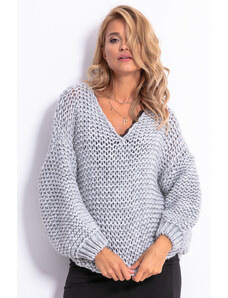 Glara Women's wool sweater with loose binding