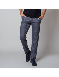 Willsoor Pantalones de hombre en un color gris con un estampado de patrón de cuadros 12189