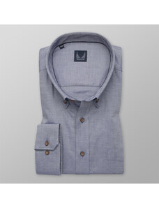 Willsoor Camisa para hombres en un clásico color azul-gris 12273