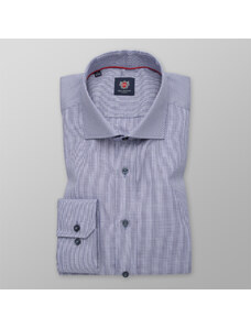 Willsoor Camisa Slim Fit Color Gris Con Patrón De Rayas Color Blanco Para Hombre 12291