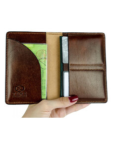 Glara Leather travel wallet for documents