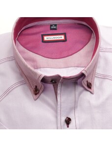 Willsoor Hombres Ajustado camisa (altura 176-182) 6578 en violeta color