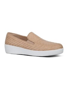 FitFlop Mocasines SUPERSKATE TM LOAFERS WOVEN LEATHER NUDE
