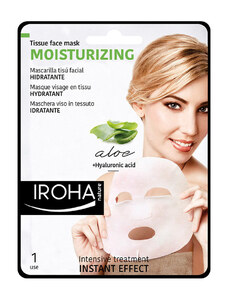 Iroha Nature Hidratantes & nutritivos Tissue Mask Moisturizing Aloe + Green Tea + Ginseng + Ha
