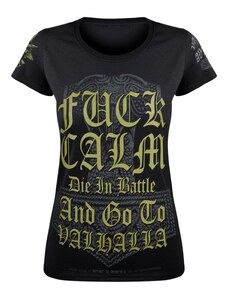 Camiseta mujer VICTORY OR VALHALLA - FUCK CALM... - VOV024DA