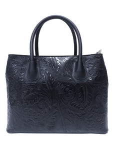 Glara Women's floral leather handbag