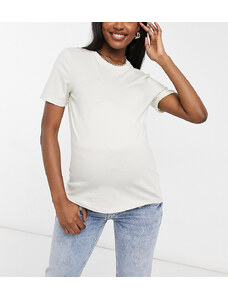 Camiseta blanca de algodón de Pieces Maternity-Blanco