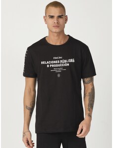 Camiseta de hombre negra OZONEE MR/21516