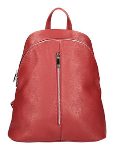 Glara Women's leather backpack with zipper