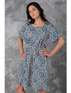 Glara Summer linen patterned dress