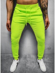 Pantalón de chándal de hombre verde-neón OZONEE JS/XW01Z