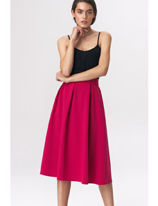 Glara Women's midi skirt with folds