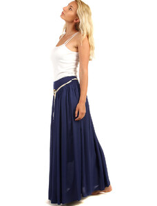 Glara Women's Long Color Maxi Skirt