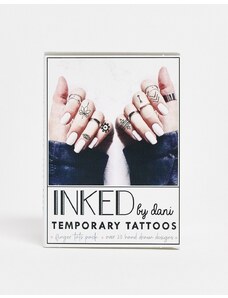 Pack de tatuajes temporales para dedos de INKED by Dani-Sin color