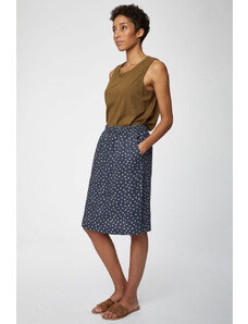 Glara Women's hemp skirt polka dots