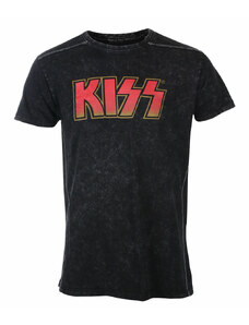 Camiseta para hombre de KISS - Logo clásico - Snow Wash - ROCK OFF - KISSSWASH02MB