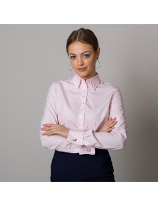 Willsoor Camisa de mujer con estampado de rayas rosa 12454