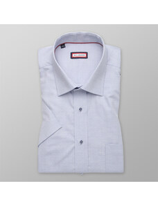 Willsoor Camisa clásica gris claro con estampado suave para hombres 12607