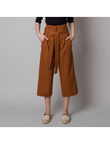 Willsoor Pantalones de tela culottes para mujer en marrón 12619