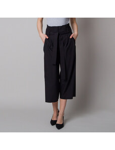 Willsoor Pantalones de tela para mujer culottes en negro 12616