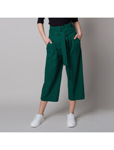 Willsoor Pantalones de tela para mujer culottes en verde 12620