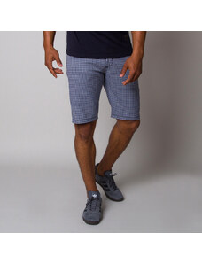 Willsoor Pantalones cortos para hombre clásicos con patrón a cuadros 12902