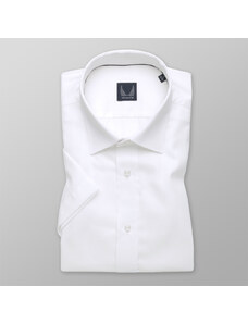 Willsoor Camisa Slim Fit Color Blanco Con Estampado Fino Para Hombre 12906