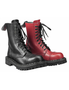 Zapatos STEADY´S - 10-hole - Negro rojo - STE/10_black/red