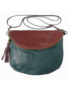 Glara Women's leather handbag with fringes