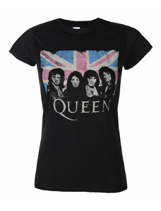 Camiseta para mujer Queen - Packaged Union Jack - Negro - ROCK OFF - QUTSP12LB