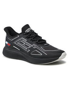 sneakers tommy hilfiger elastic retro runner fw0fw03336 black 990