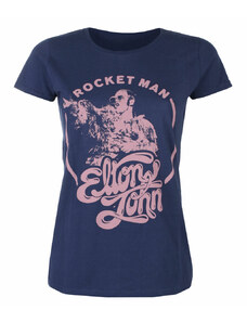 Camiseta de mujer Elton John -Rocketman Circle Point NAVY - ROCK OFF - EJTEE15LN