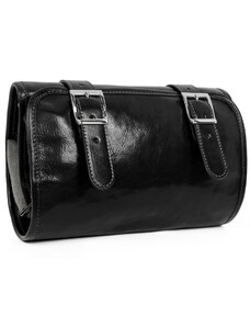 Glara Family leather cosmetic wrap-up bag Premium