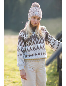Glara Wool sweater with Norwegian motif