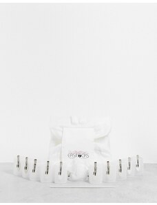 Set de bolsa con rulos blancos Glam On The Go de Easilocks-Sin color