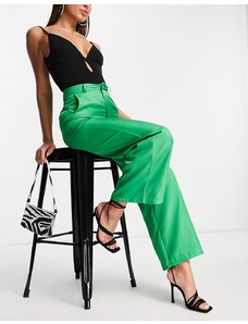 Missyempire Pantalones verdes de sastre y pernera ancha de Missy Empire (parte de un conjunto)