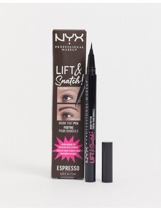 Bolígrafo para cejas Lift And Snatch de NYX Professional Makeup-Marrón