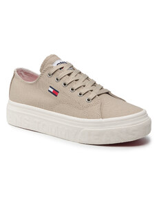 sneakers tommy hilfiger iconic flatform en0en01421 ivory ybi