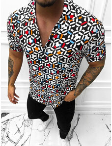 Camisa de hombre con manga corta de colores OZONEE E/1400/132