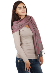 Glara Women's single color scarf with fringes