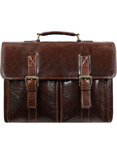 Glara Men's Large Premium Leather Business Briefcase